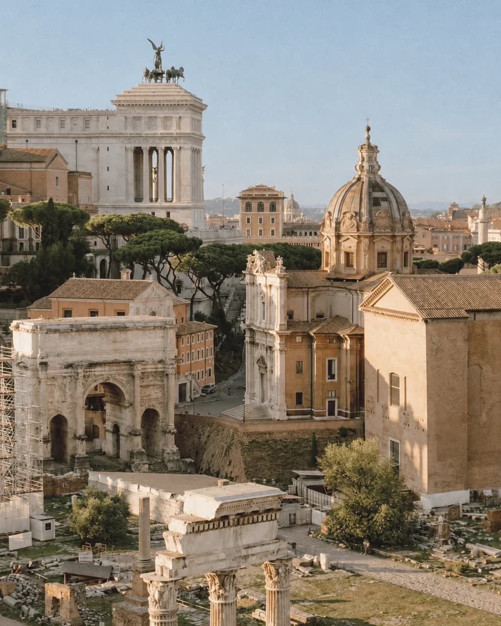 The Imperial Forums and the Altare della Patria, in Rome
